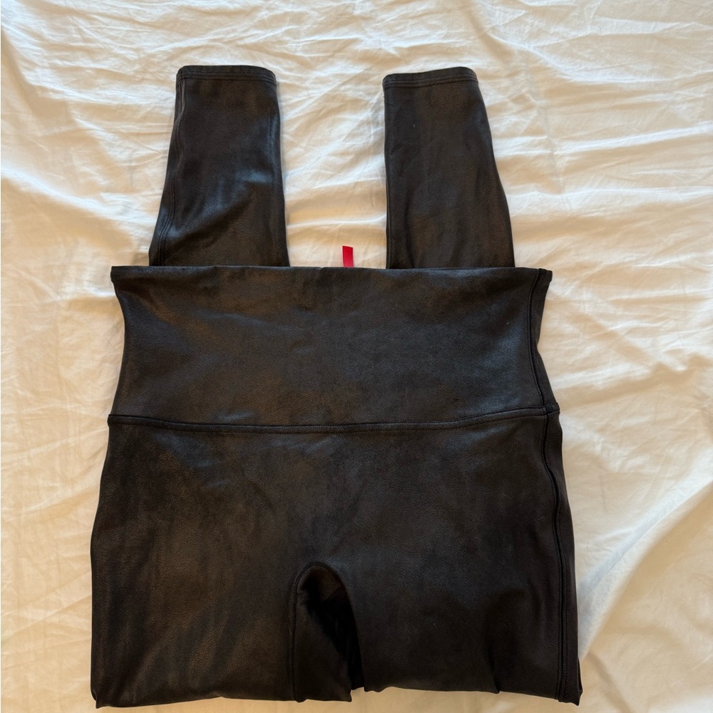Spanx Black Faux Leather Leggings